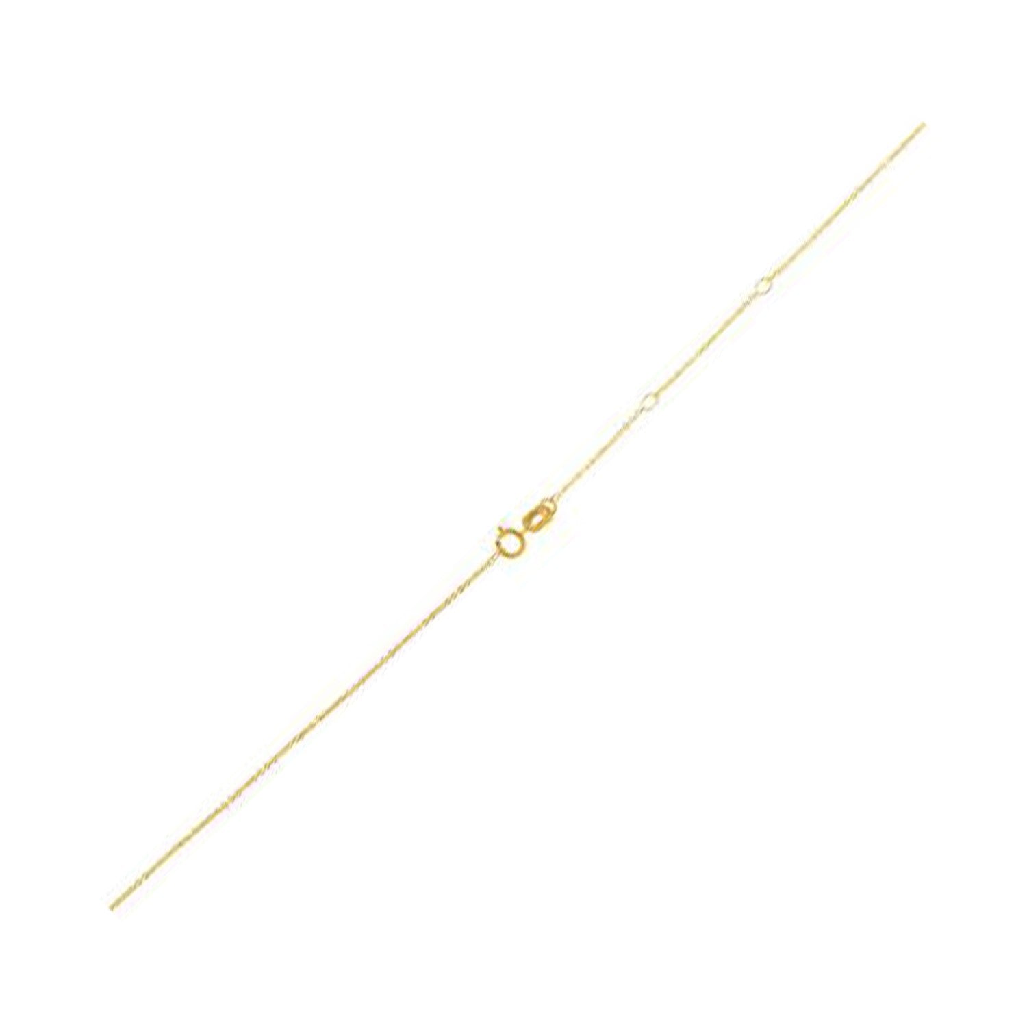 Cadena ajustable de cable en oro amarillo de 14k (0.97 mm)