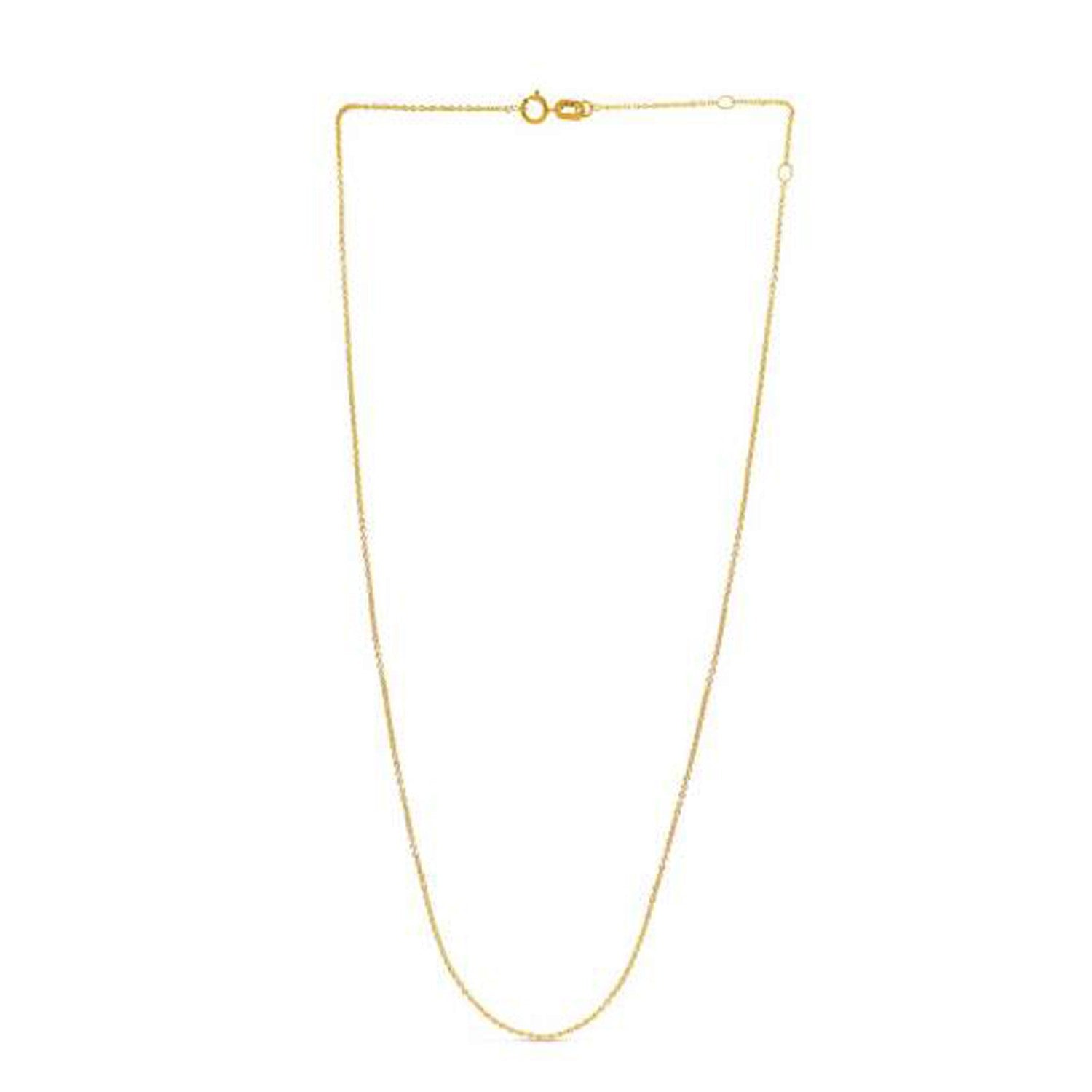 Cadena ajustable de cable en oro amarillo de 14k (0.97 mm)