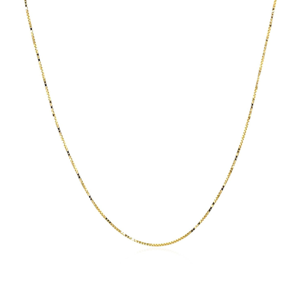 Cadena clásica de oro amarillo de 14k y 0.6mm