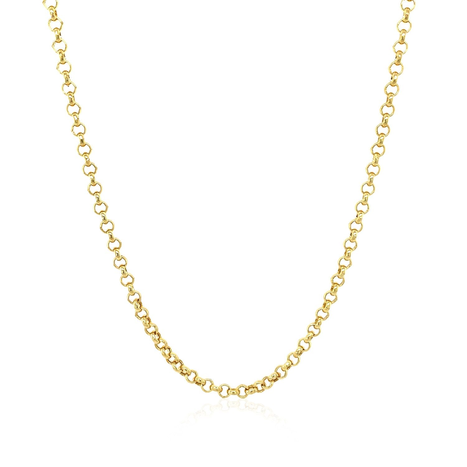Cadena Rolo de Oro Amarillo de 14k y 2.3mm