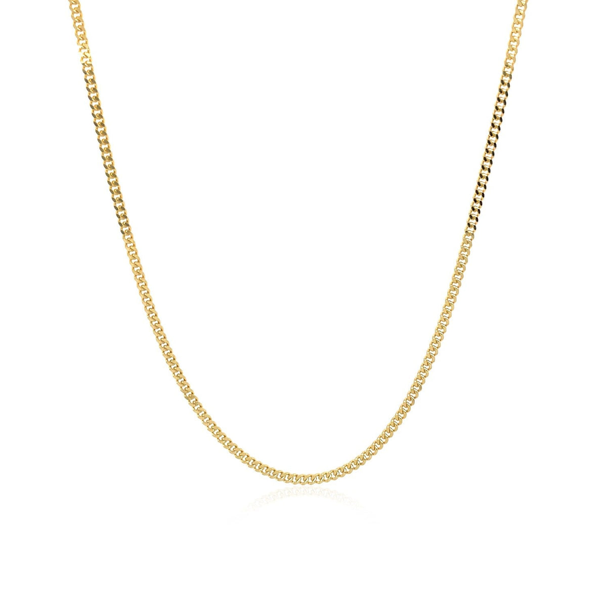 Cadena Eslabón Gourmette de Oro Amarillo de 14k y 1,5mm