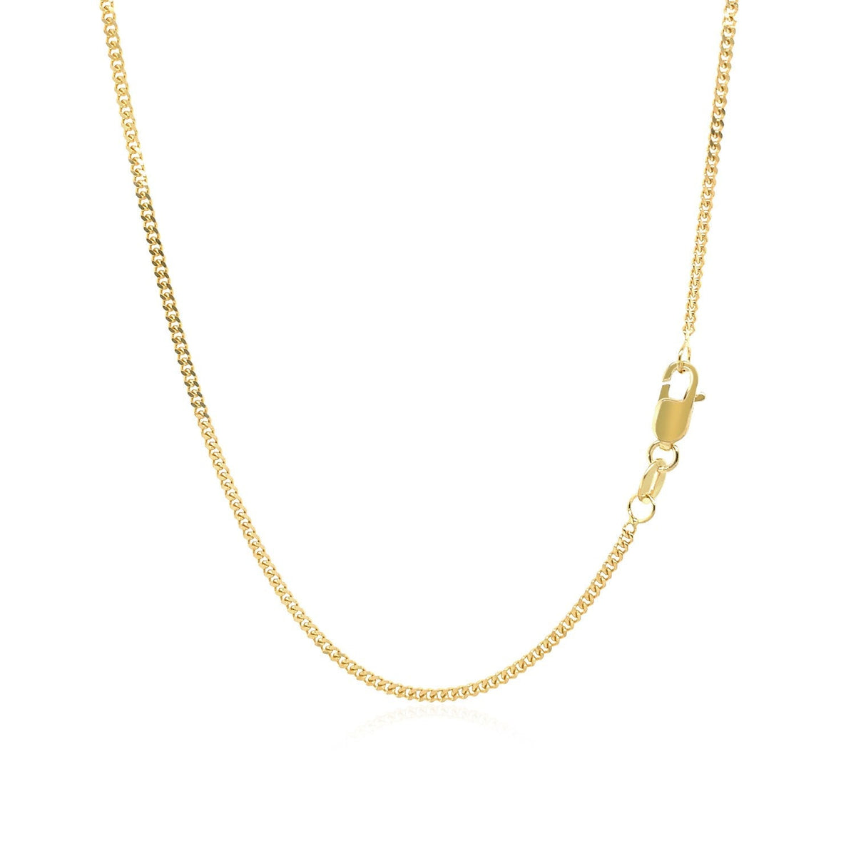 Cadena Eslabón Gourmette de Oro Amarillo de 14k y 1,5mm