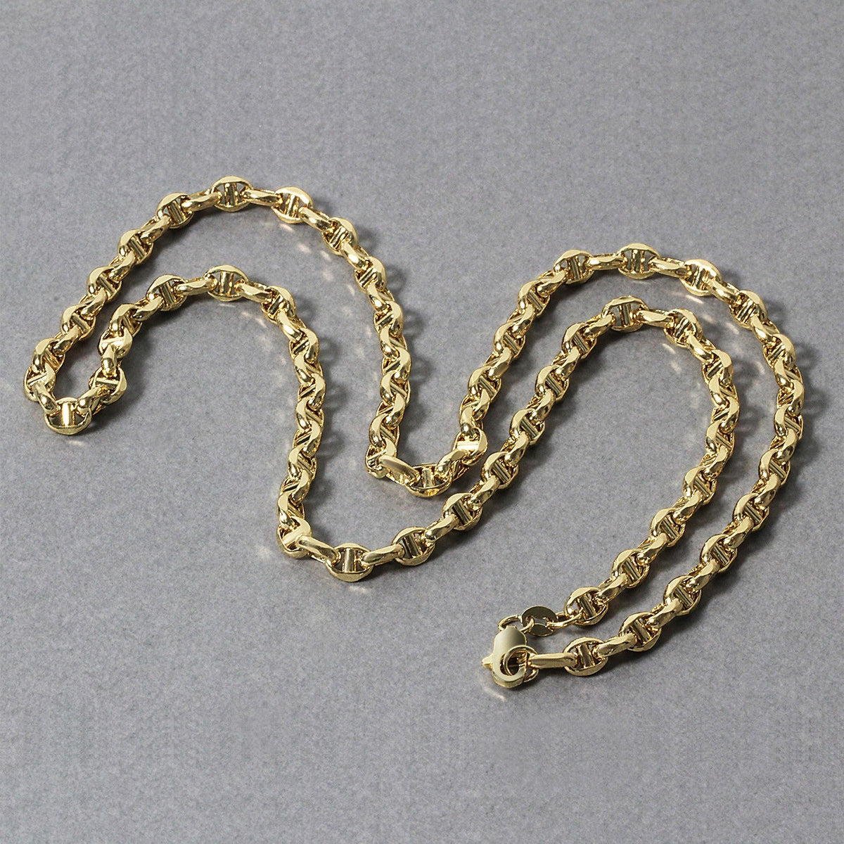 Cadena Ancla de Oro Amarillo 14k de 4.5mm