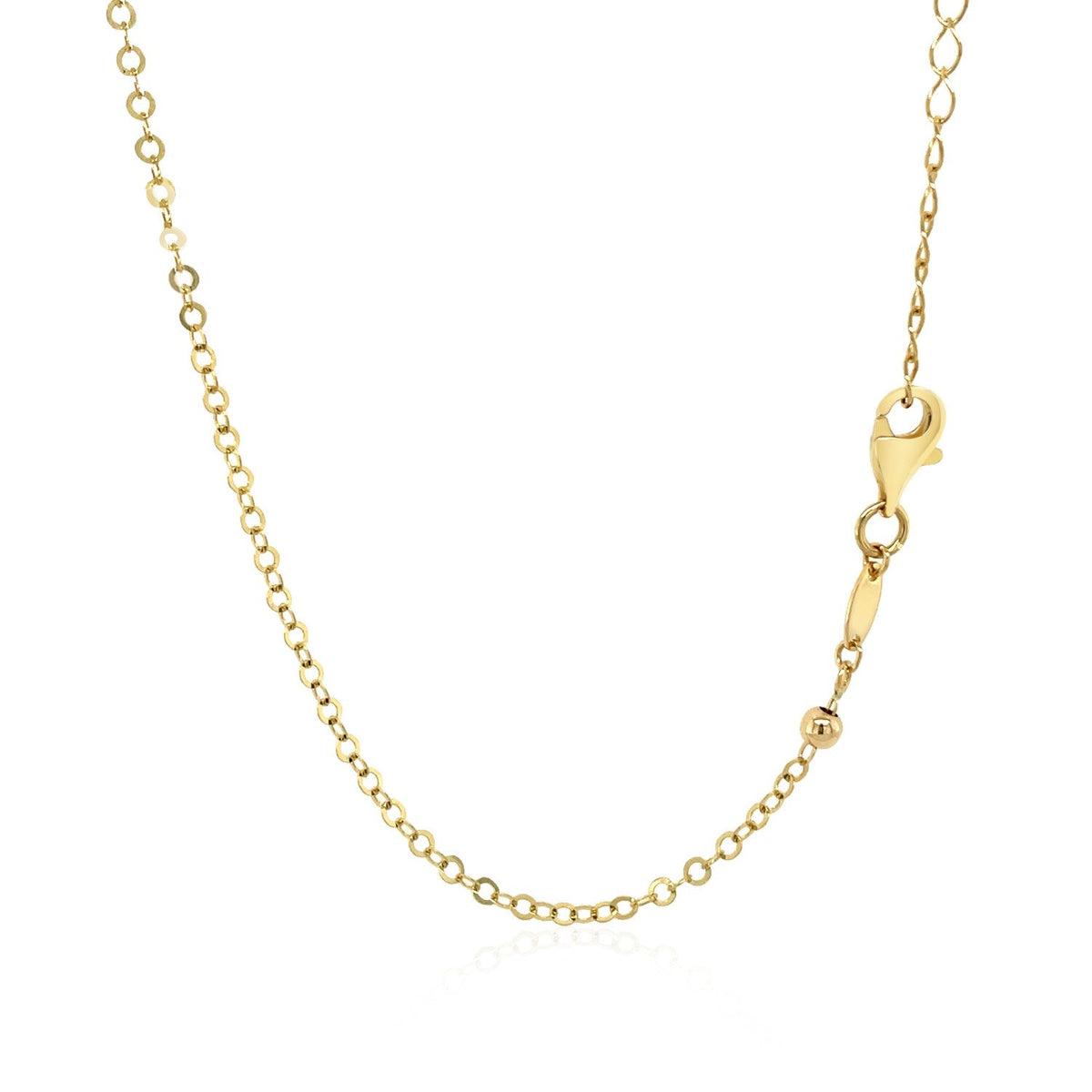 Gargantilla con cuentas martilladas en oro amarillo de 14k