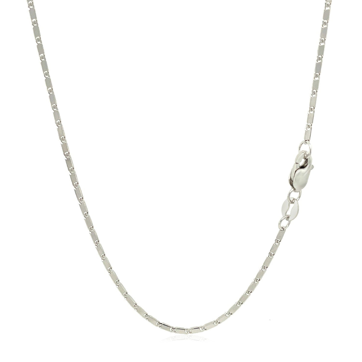 Cadena de oro blanco de 14k con colgante Lumina de 1,0 mm