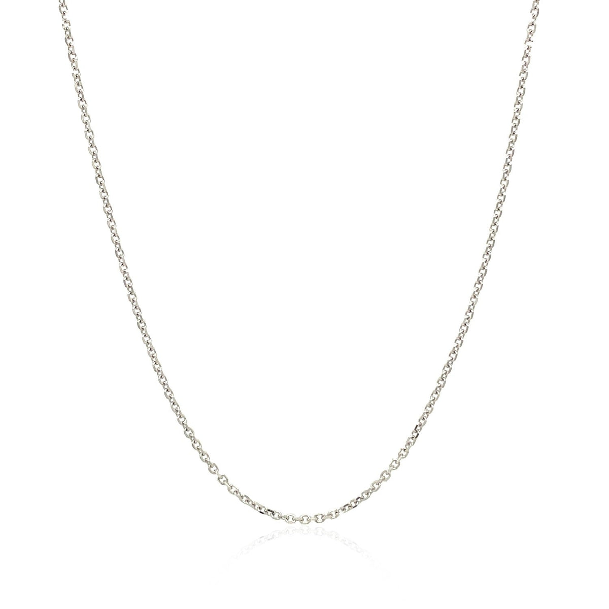 Cadena de oro blanco de 10 quilates, 1.1mm