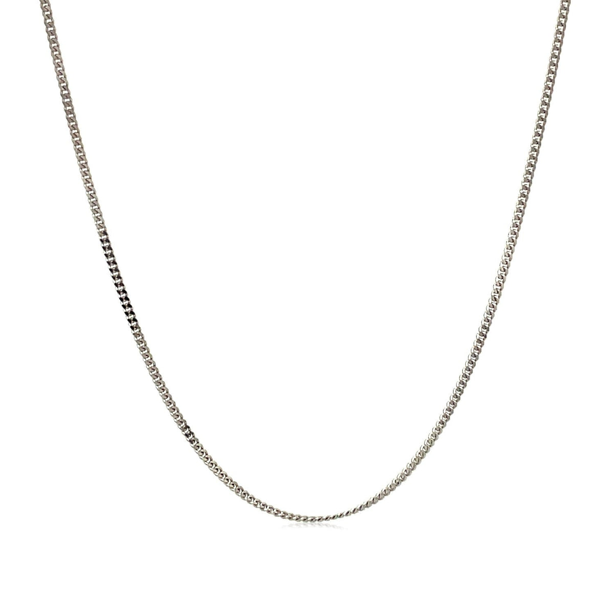 Cadena Gourmette de Oro Blanco de 10k 1.0mm