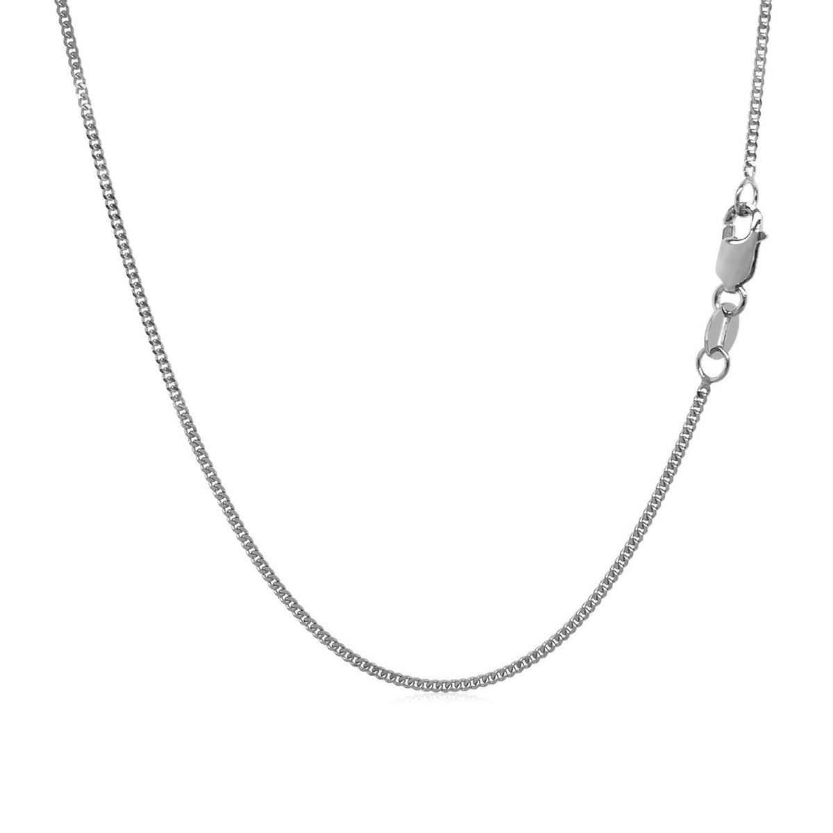 Cadena Gourmette de Oro Blanco de 10k 1.0mm