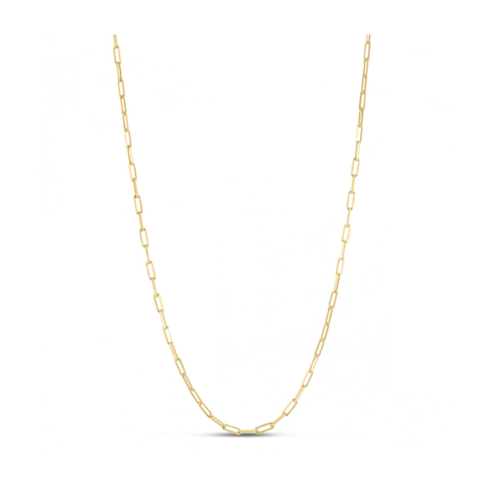 Sterling Silver Gold Plated Paperclip Chain (2.50 mm)