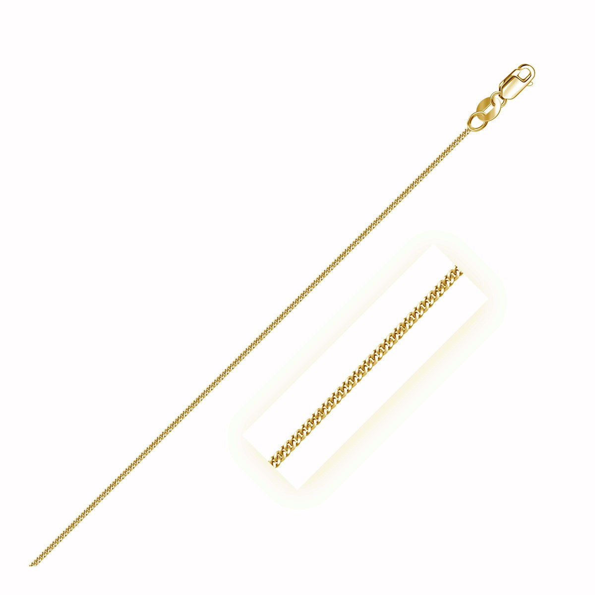 Cadena Gourette de Oro Amarillo de 14k 1.0mm