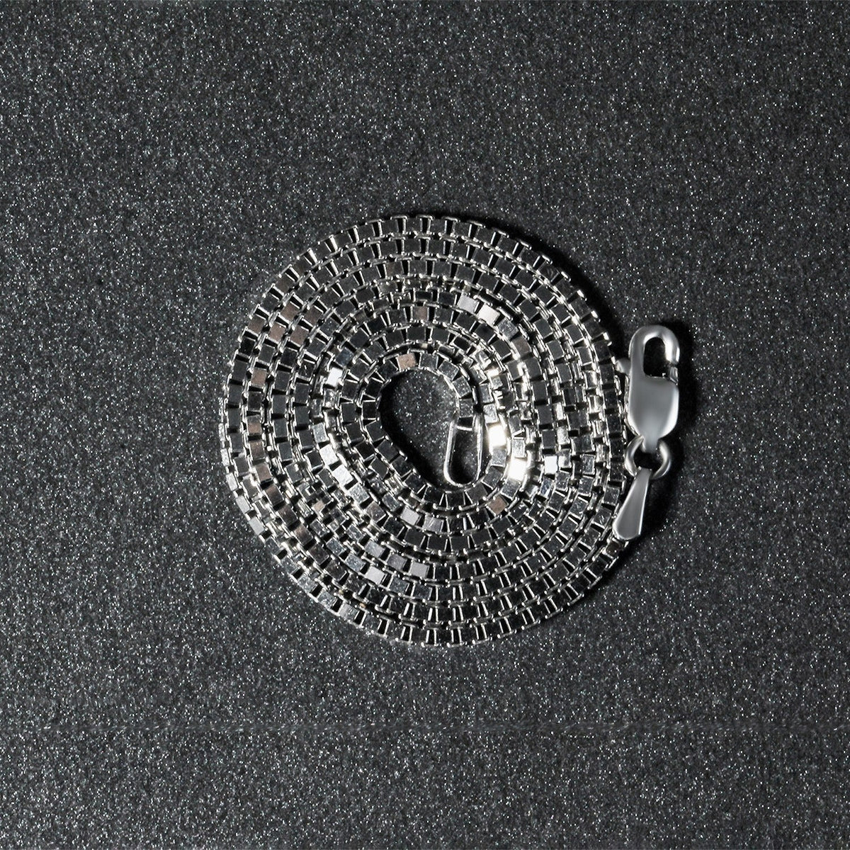 Cadena de oro blanco de 14k, diseño clásico, de 1.4mm