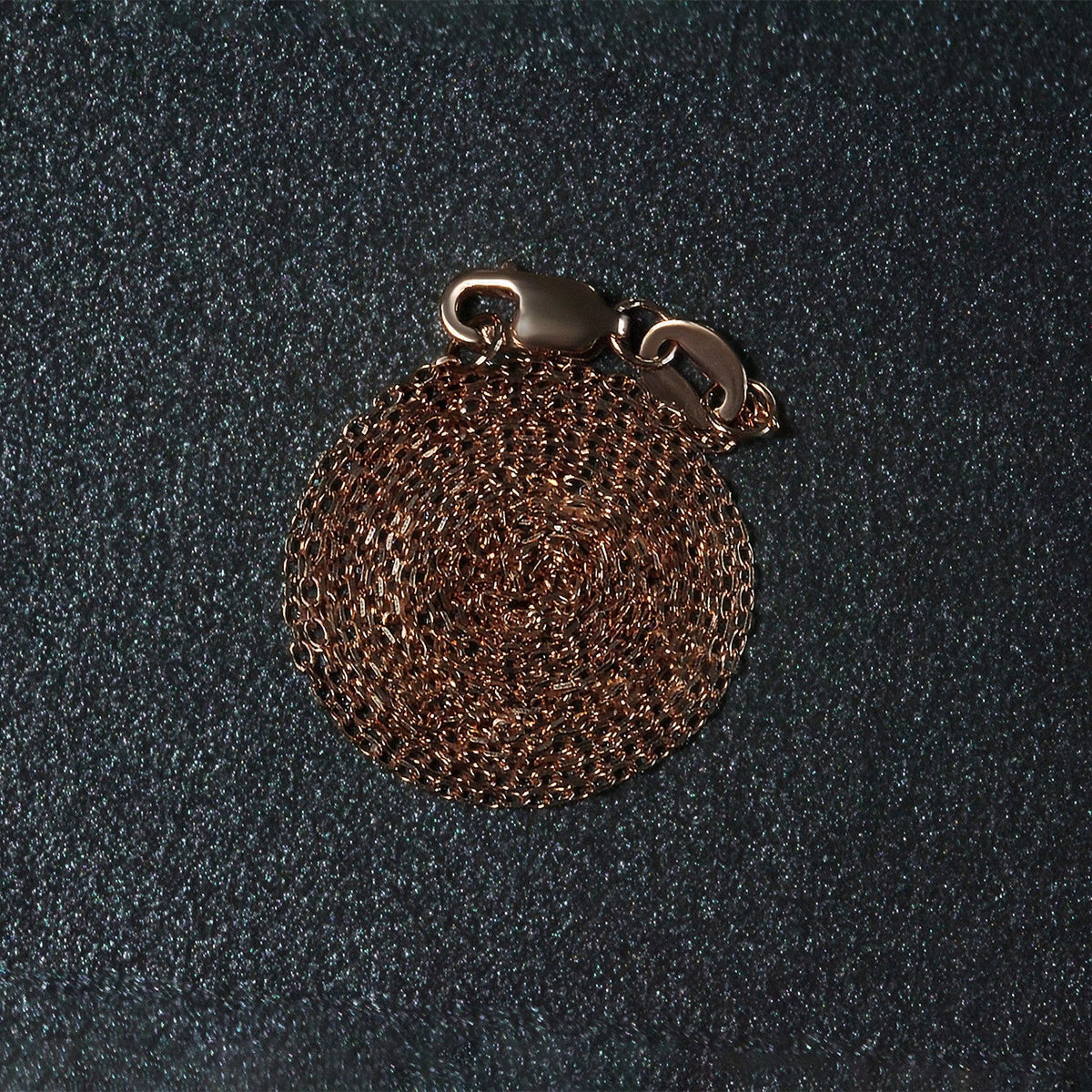 Cadena de eslabones de cable con corte de diamante en oro rosa de 14k (0,8 mm)