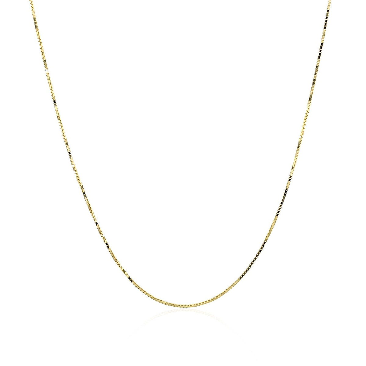 Cadena clásica de oro amarillo de 14k y 0.6mm
