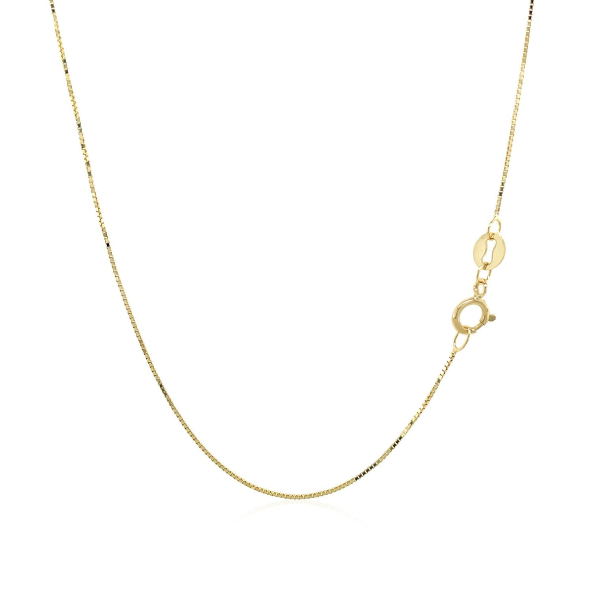 Cadena clásica de oro amarillo de 14k y 0.6mm