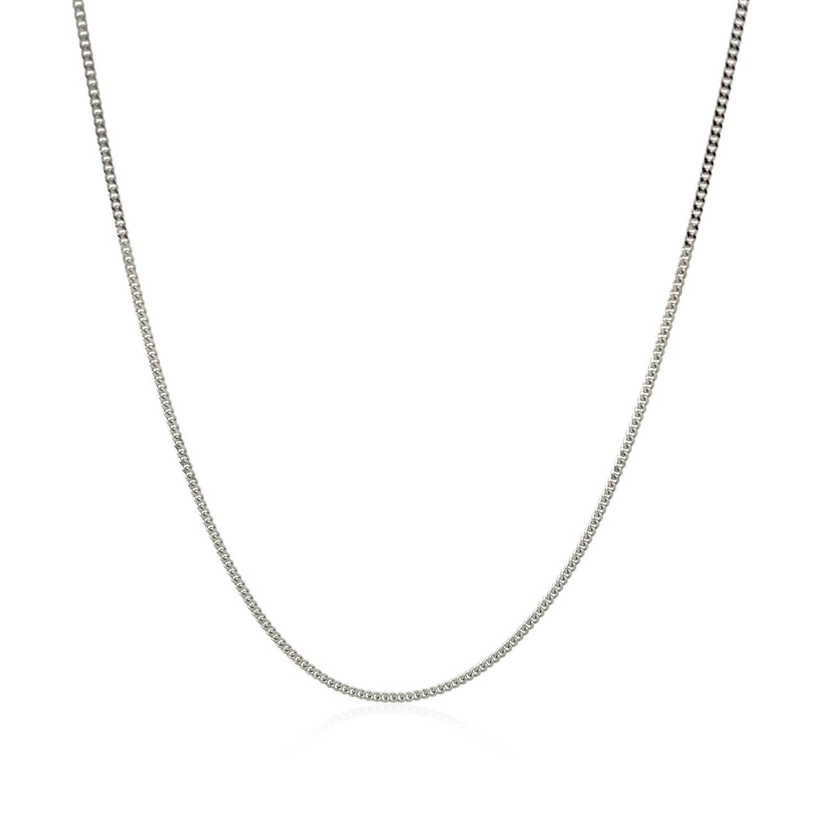 Cadena Gourmette de Oro Blanco de 14k 1.0mm