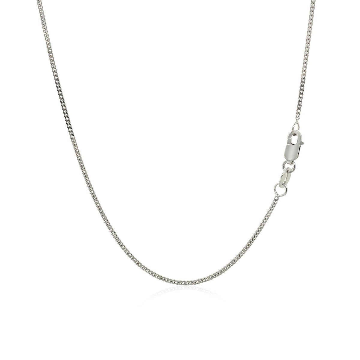 Cadena Gourmette de Oro Blanco de 14k 1.0mm