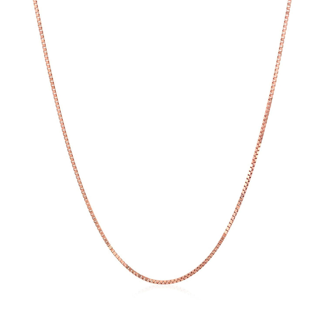 14k Rose Gold Classic Box Chain 0.8mm