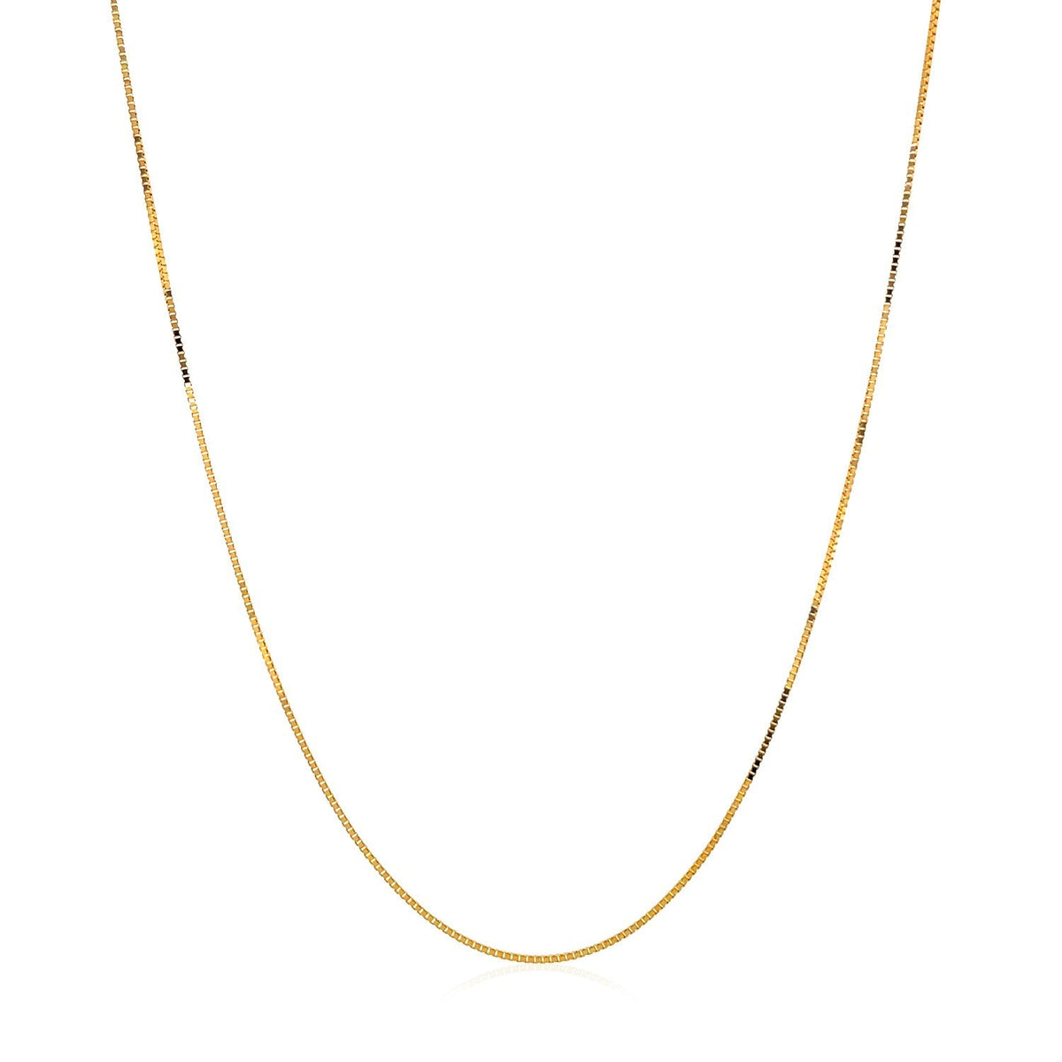 Cadena Clásica de Oro Amarillo de 14k, 0.45mm