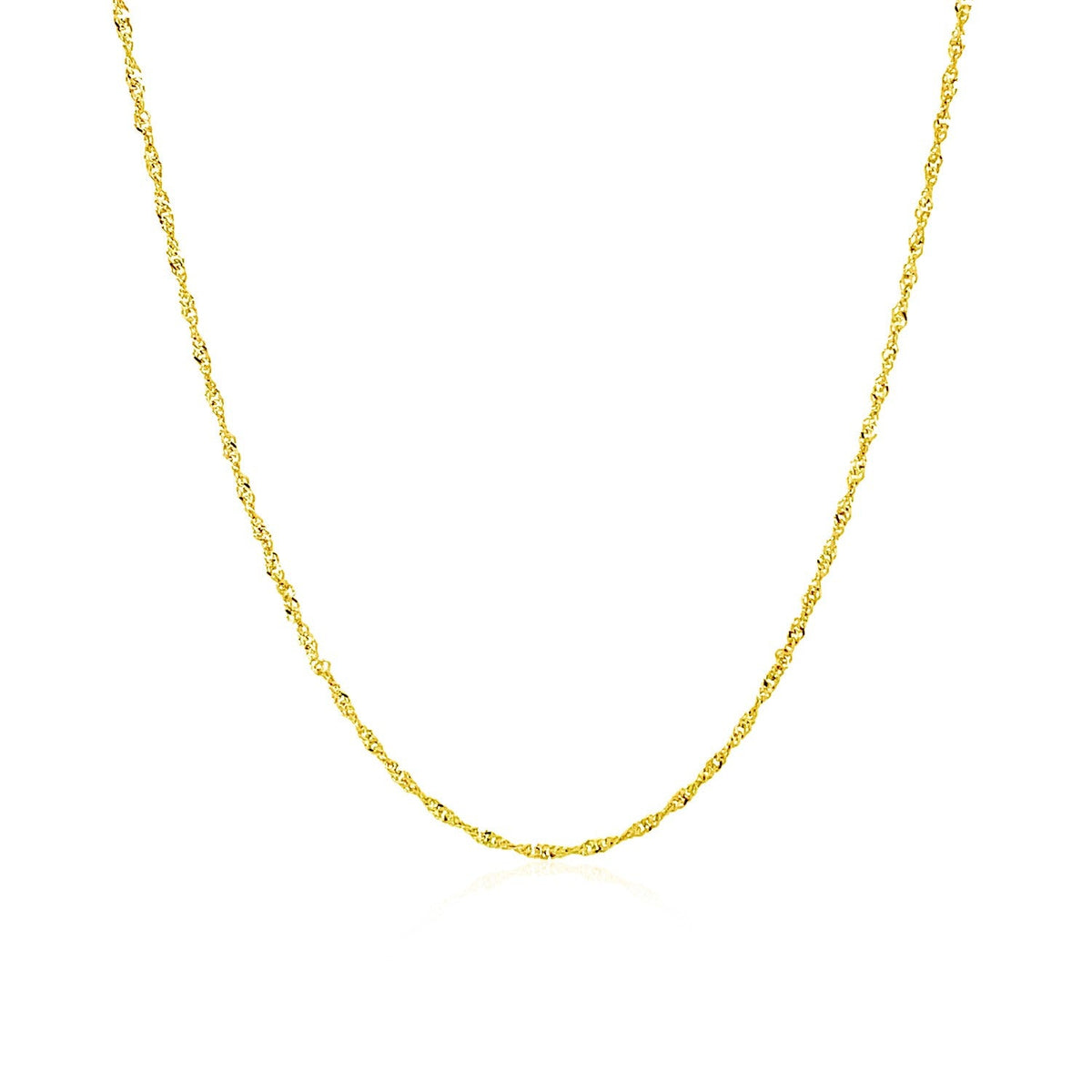 Cadena Singapur de oro amarillo de 10k y 1.0mm