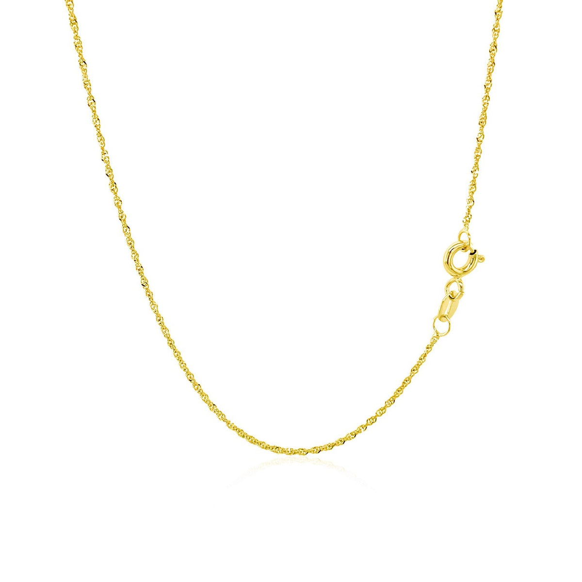 Cadena Singapur de oro amarillo de 10k y 1.0mm