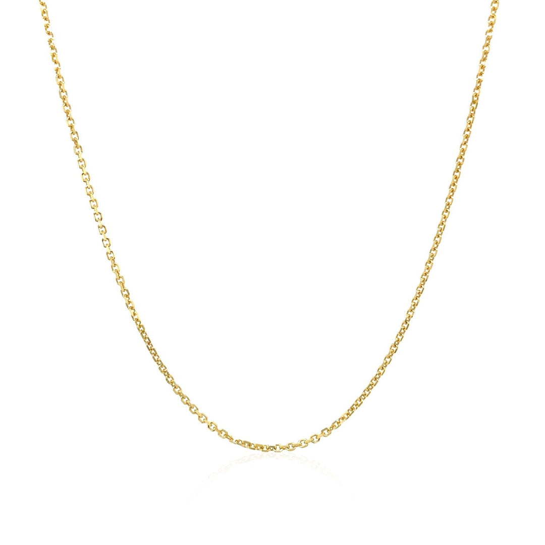 10k Yellow Gold Cable Chain 1.1mm