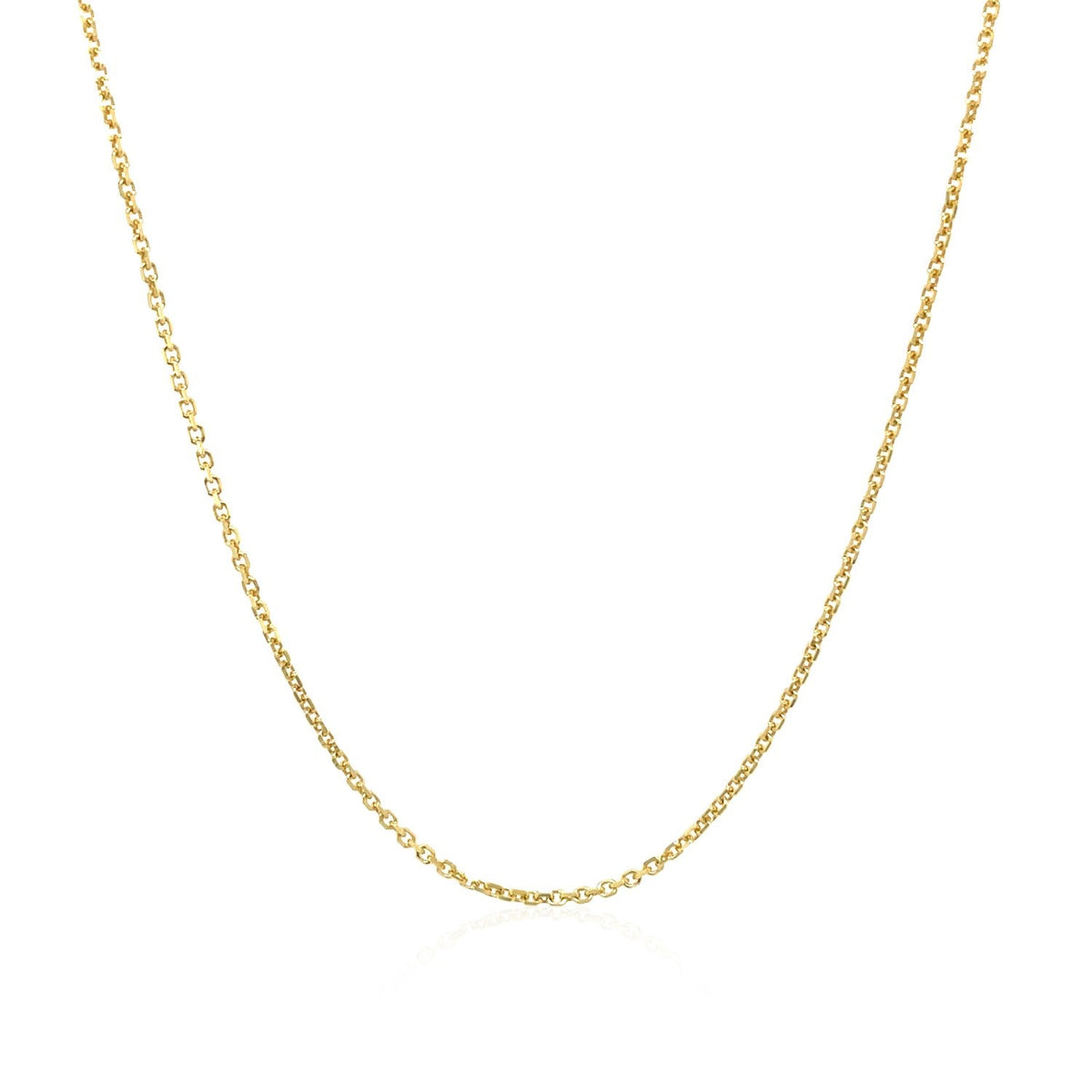 Cadena de cable de oro amarillo de 10k de 1.1mm