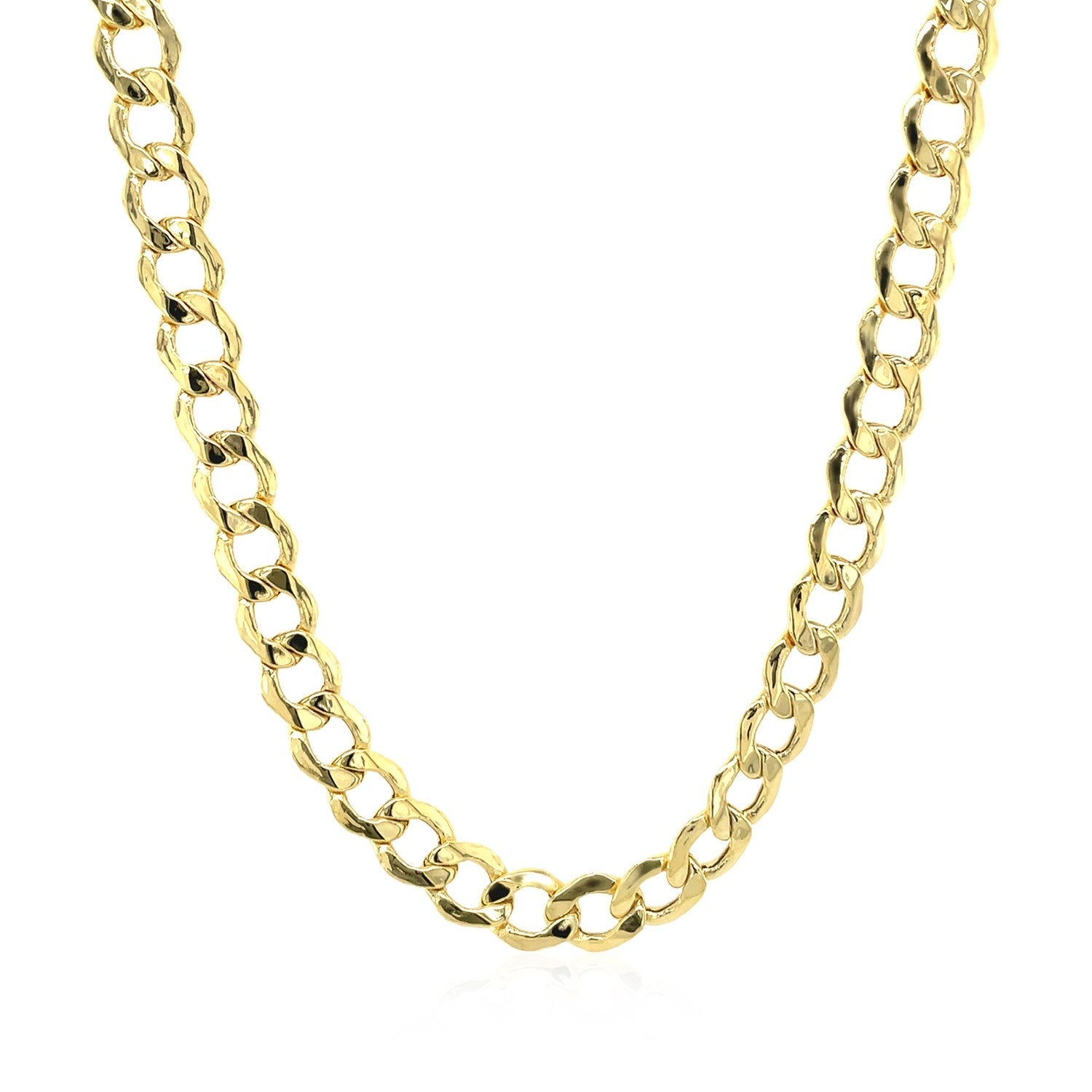 Cadena de eslabones cubanos de oro amarillo de 14k y 5.3mm