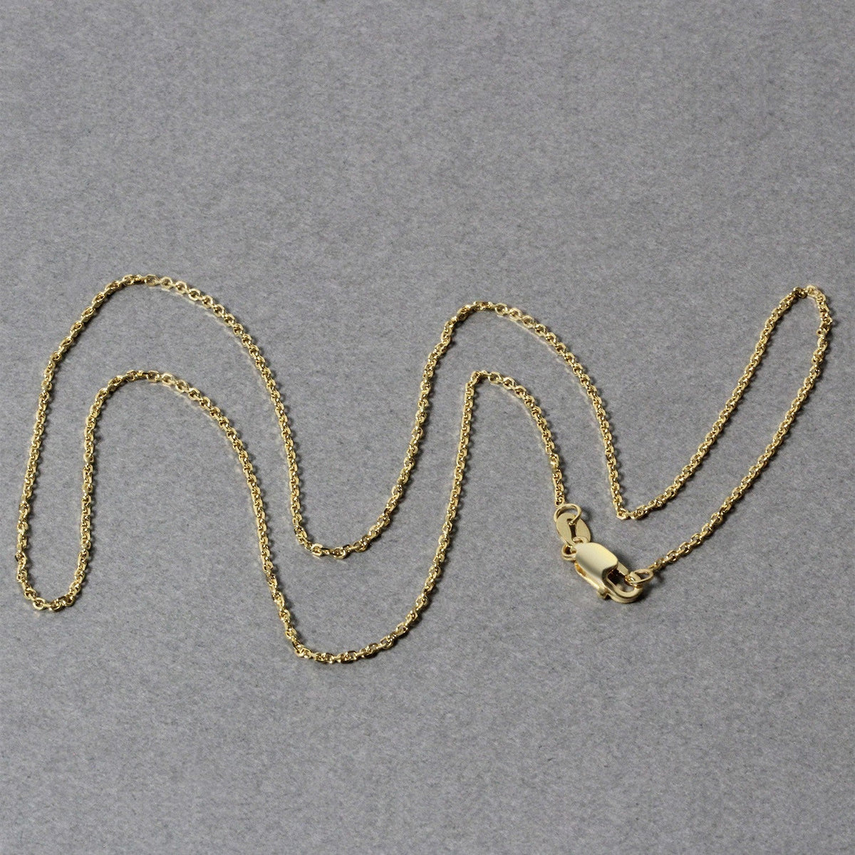 Cadena de Eslabones de Cable con Corte de Diamante de Oro Amarillo de 14k 1.1mm