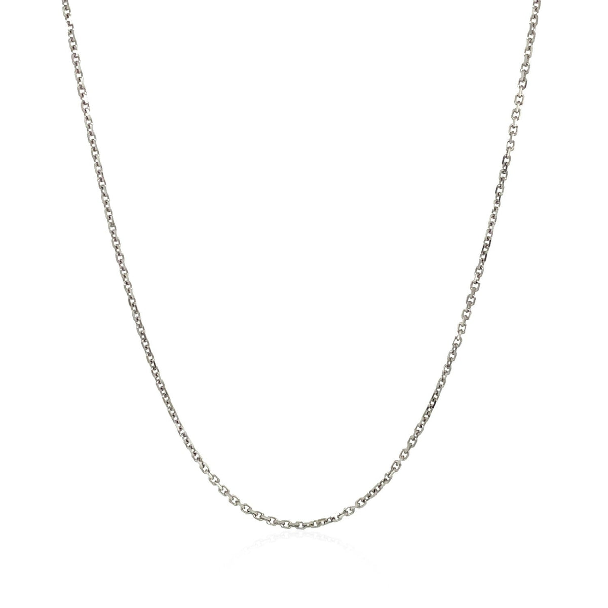 Cadena de oro blanco de 18k de 1.1mm