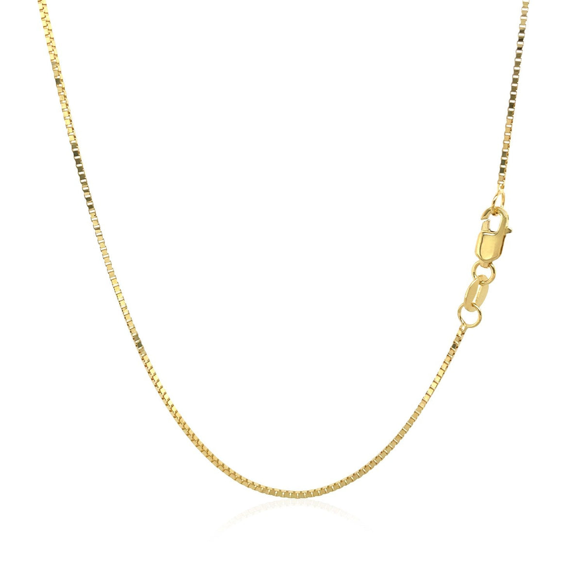 Cadena clásica de oro amarillo de 14k, 0.8mm