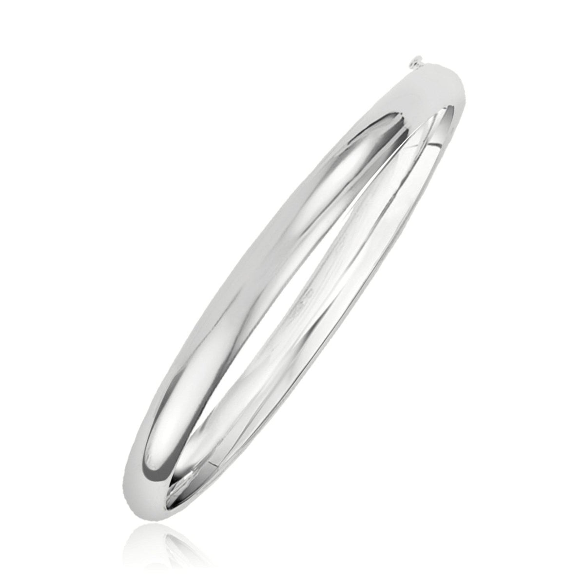 Pulsera clásica de oro blanco de 14k (5,0 mm)