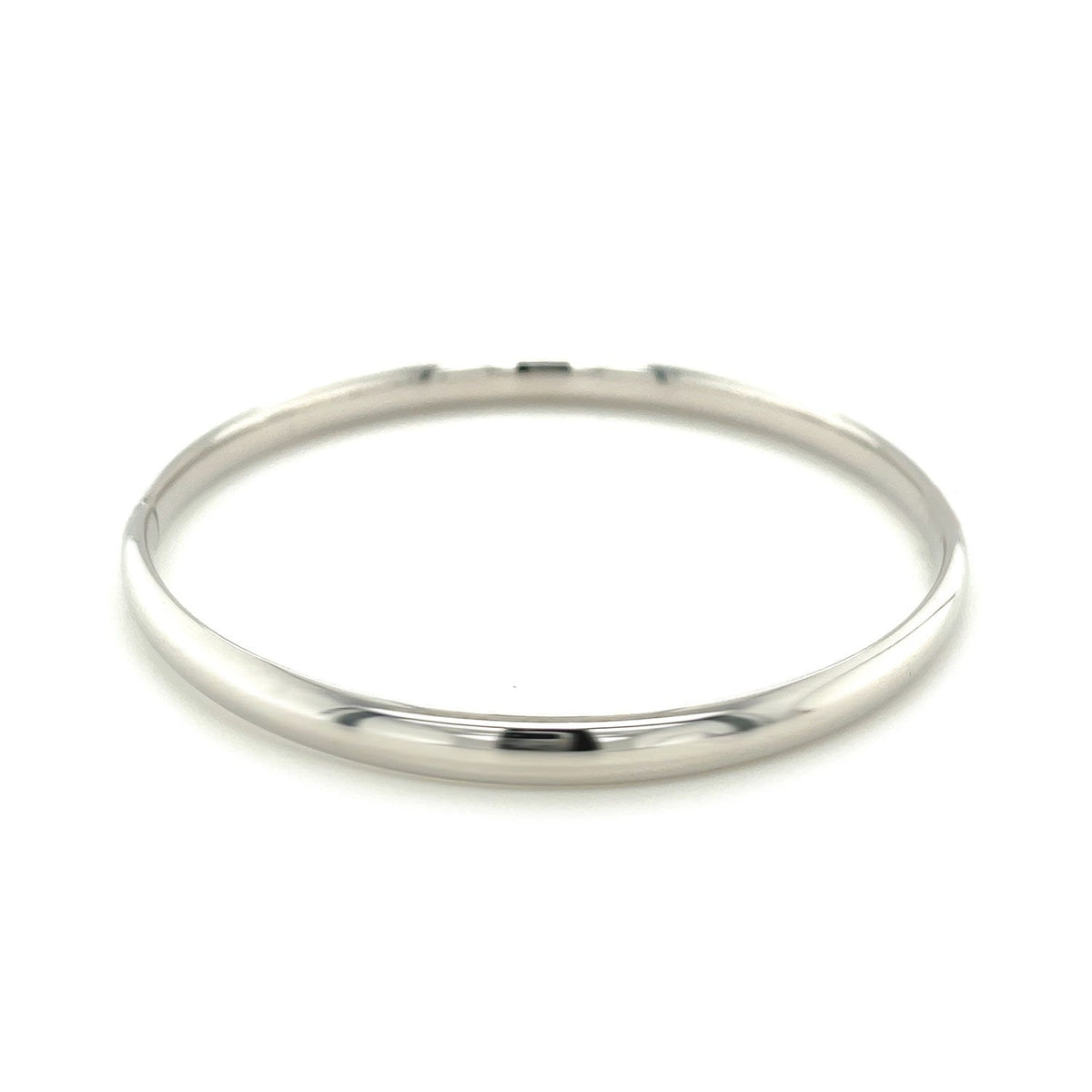 Pulsera clásica de oro blanco de 14k (5,0 mm)