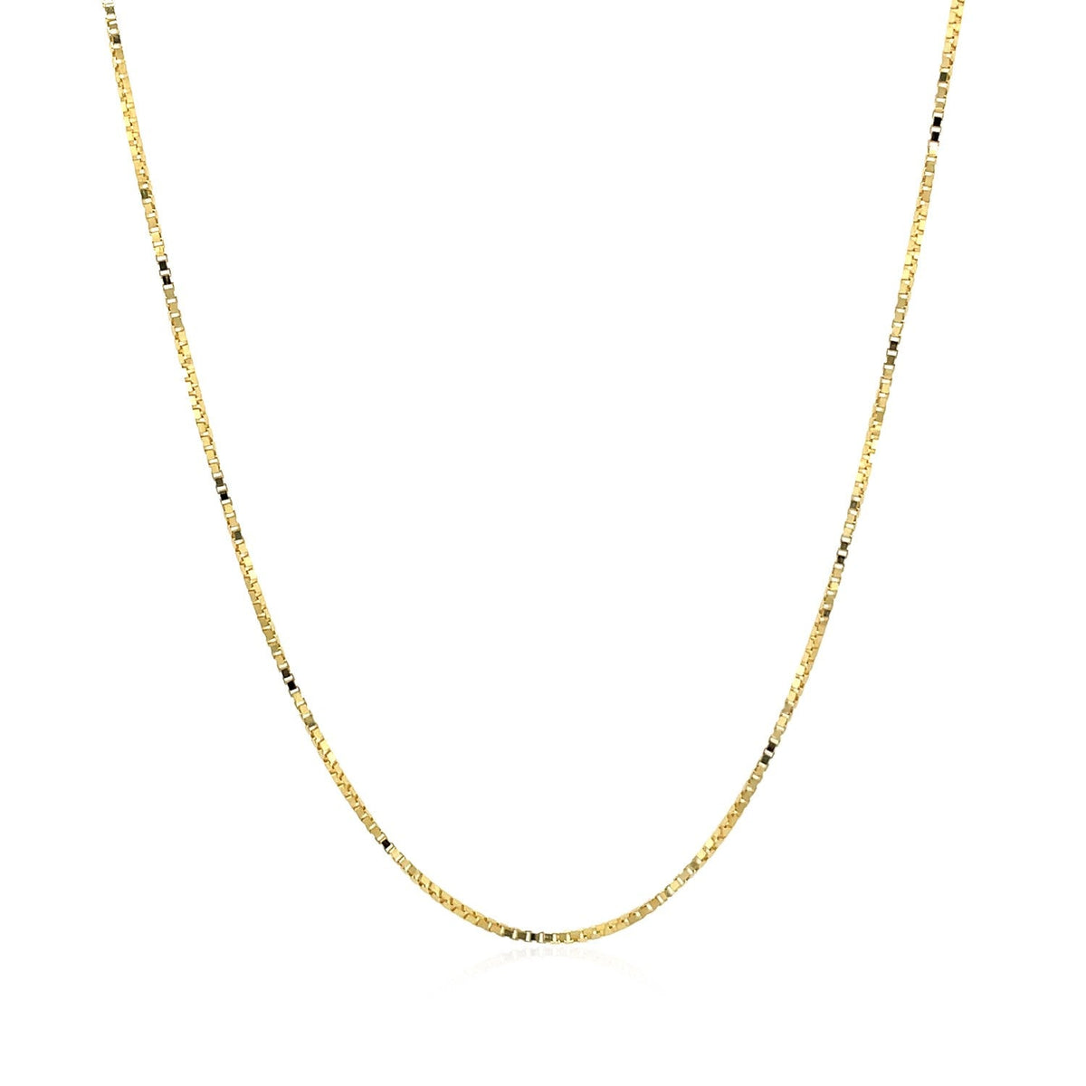 Cadena clásica de oro amarillo de 14k de 0.7mm