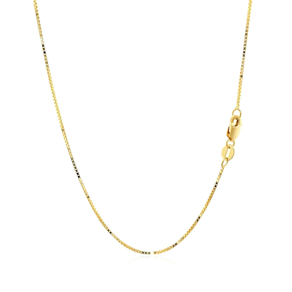 Cadena clásica de oro amarillo de 14k de 0.7mm