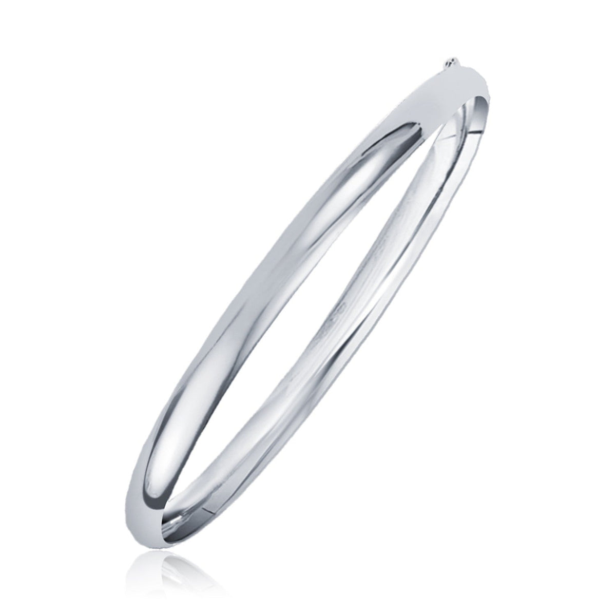 Pulsera clásica en oro blanco de 14k (6.0mm)
