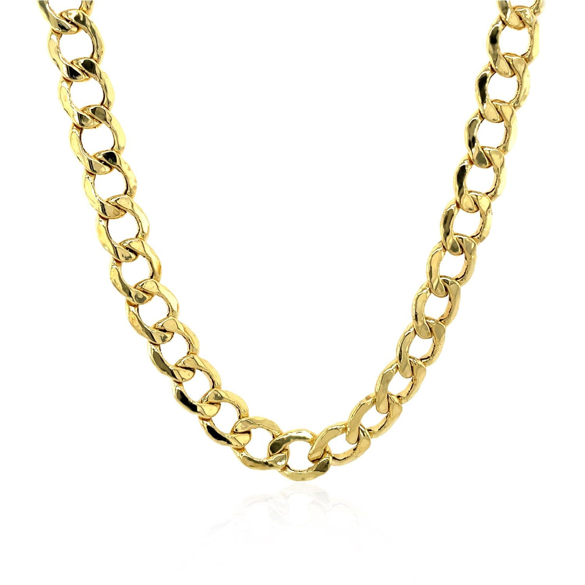 Cadena de oro amarillo de 14k con eslabones grumet de 6.2mm