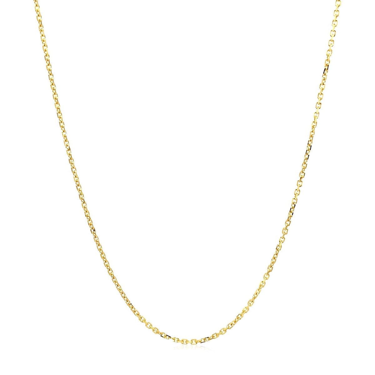Cadena de cable de oro amarillo de 18k de 1.1mm