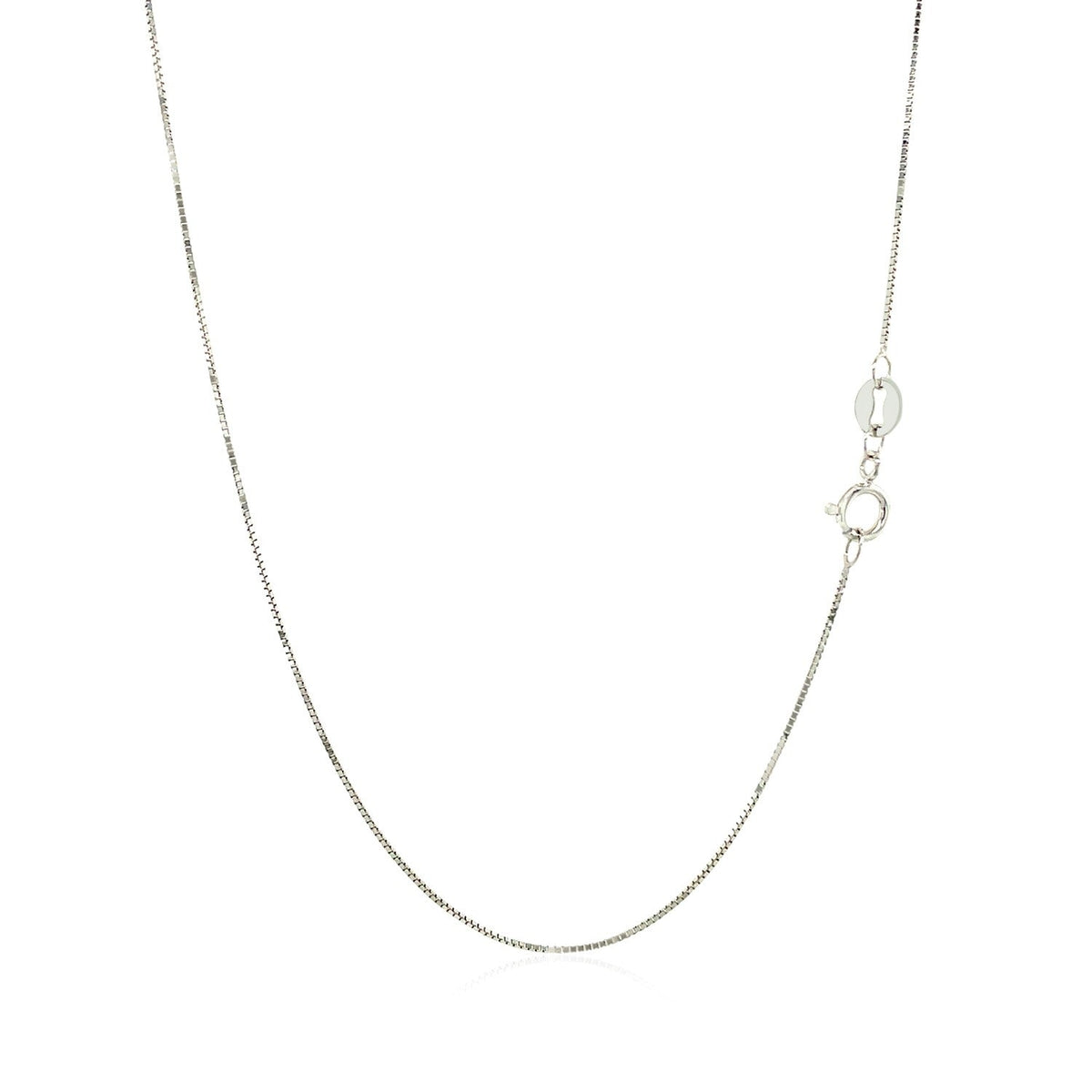 Cadena clásica de oro blanco de 10k de 0.6 mm