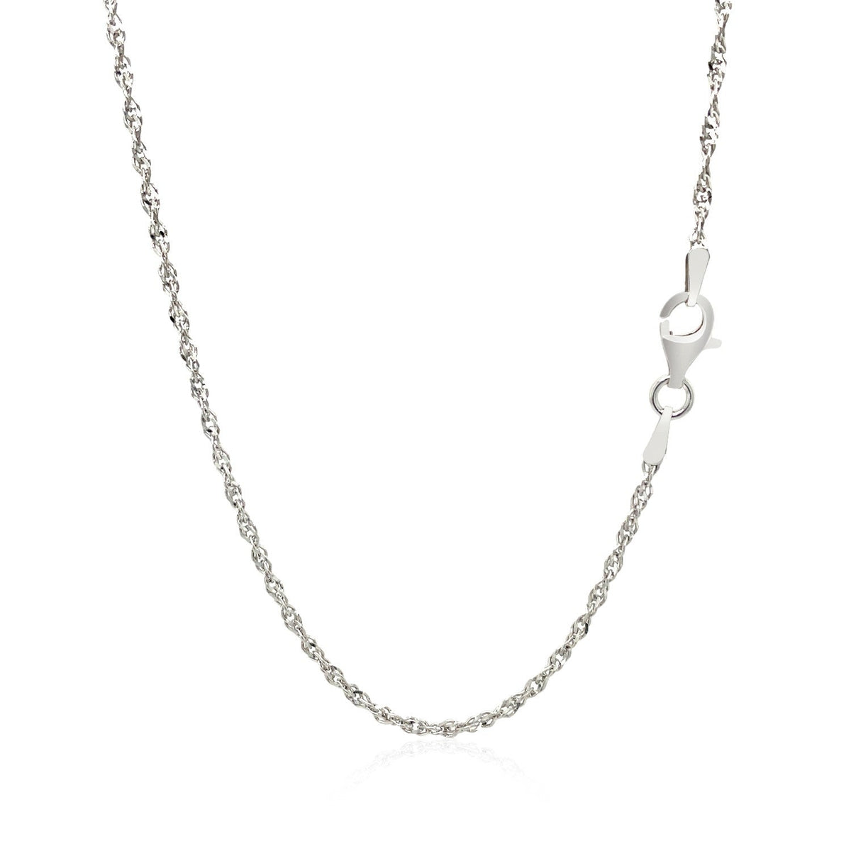 Cadena estilo Singapur de plata de ley de 2,0 mm