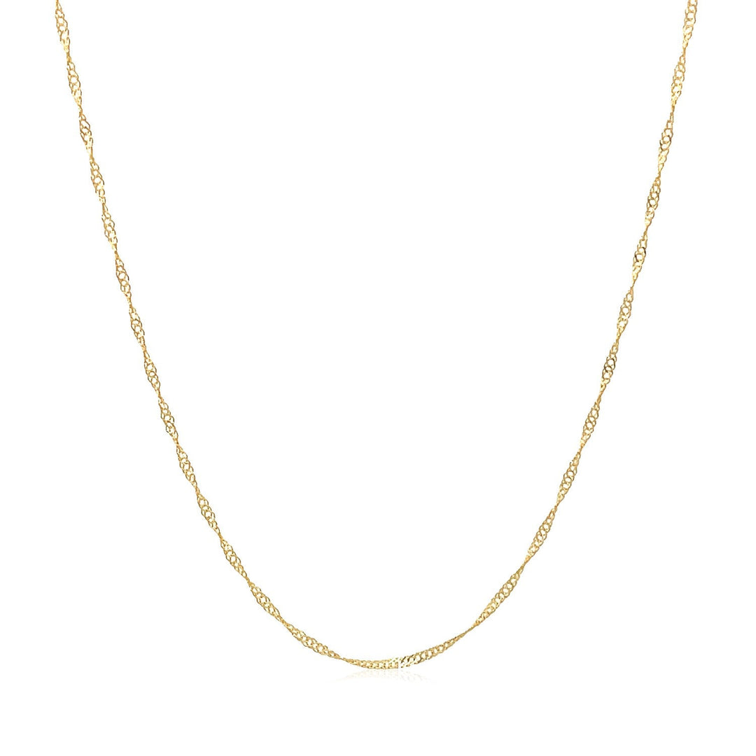 14k Yellow Gold Singapore Chain 0.6mm