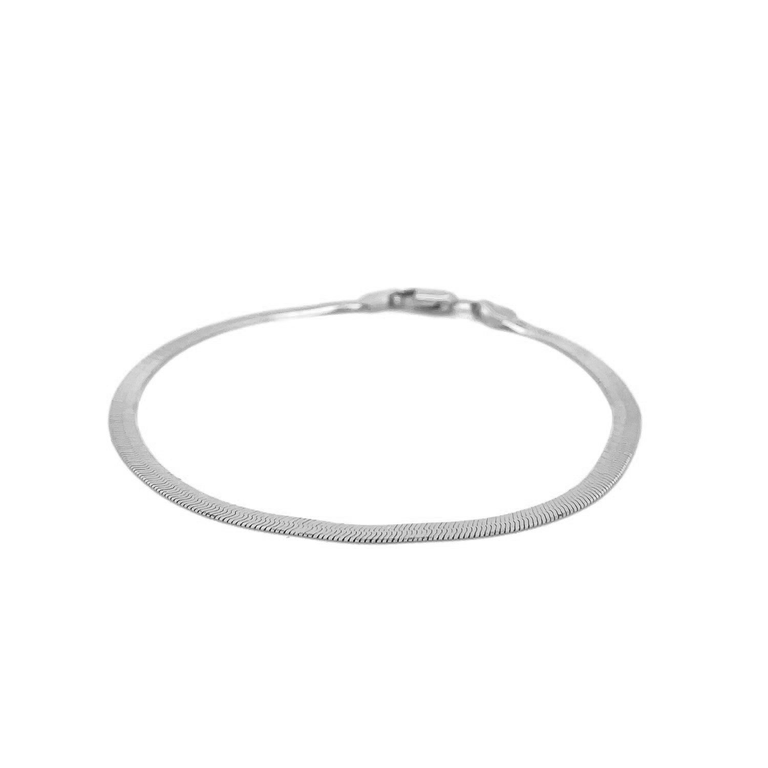 Pulsera Super Flex de Espiga de Oro Blanco de 14k (2.80 mm)