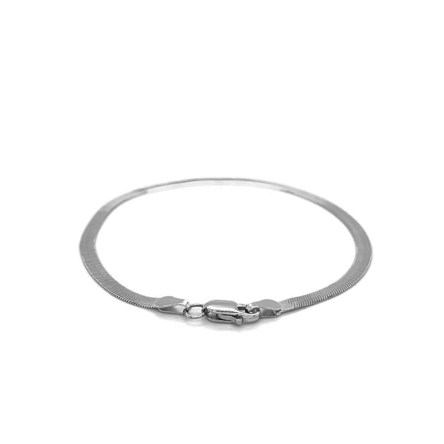 Pulsera Super Flex de Espiga de Oro Blanco de 14k (2.80 mm)