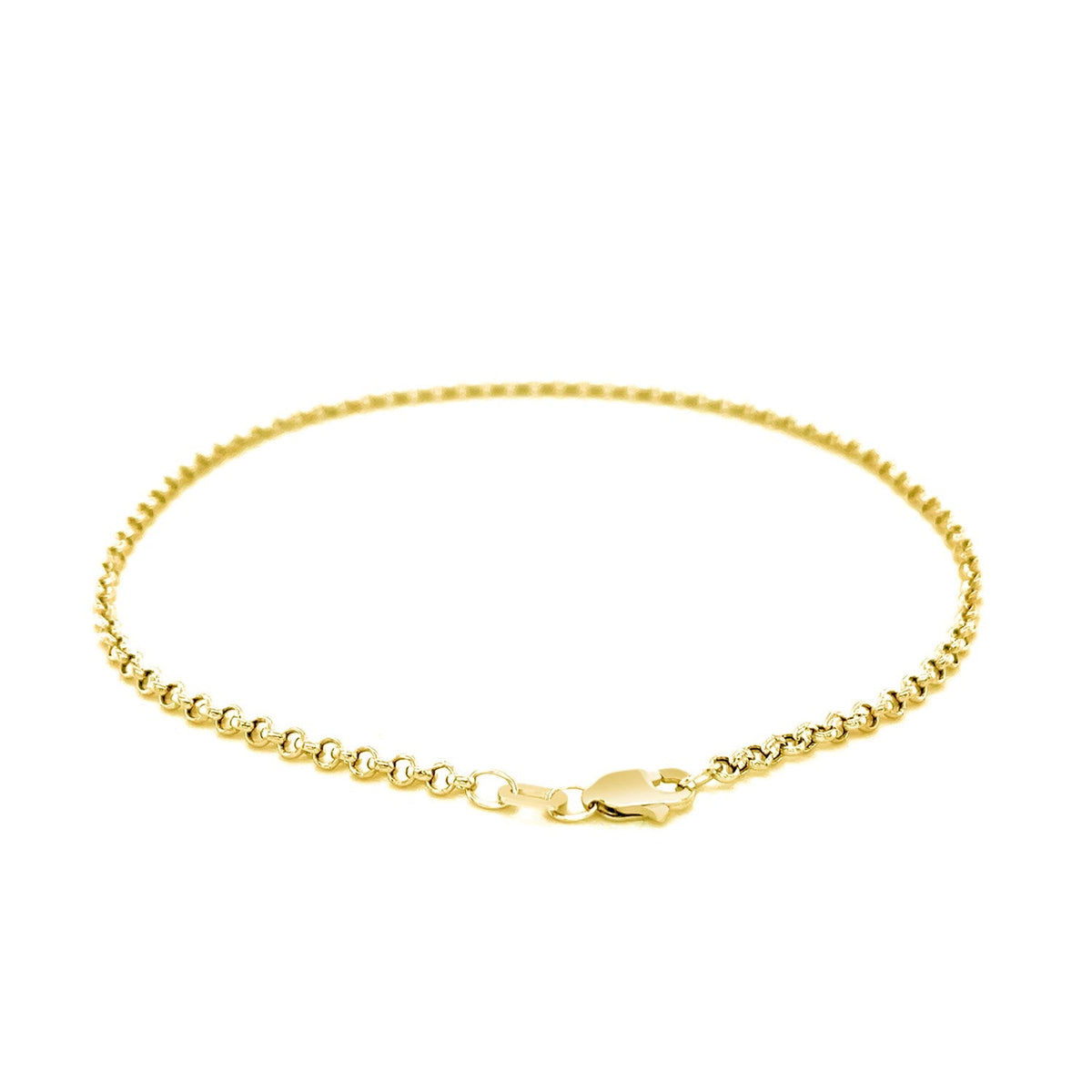 Tobillera rolo de oro amarillo de 10k y 2,3mm