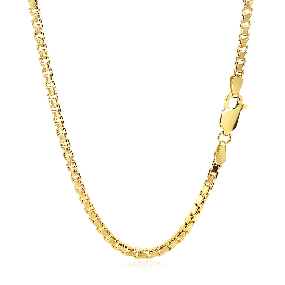 Cadena semimaciza de oro amarillo de 14k de 2.5 mm