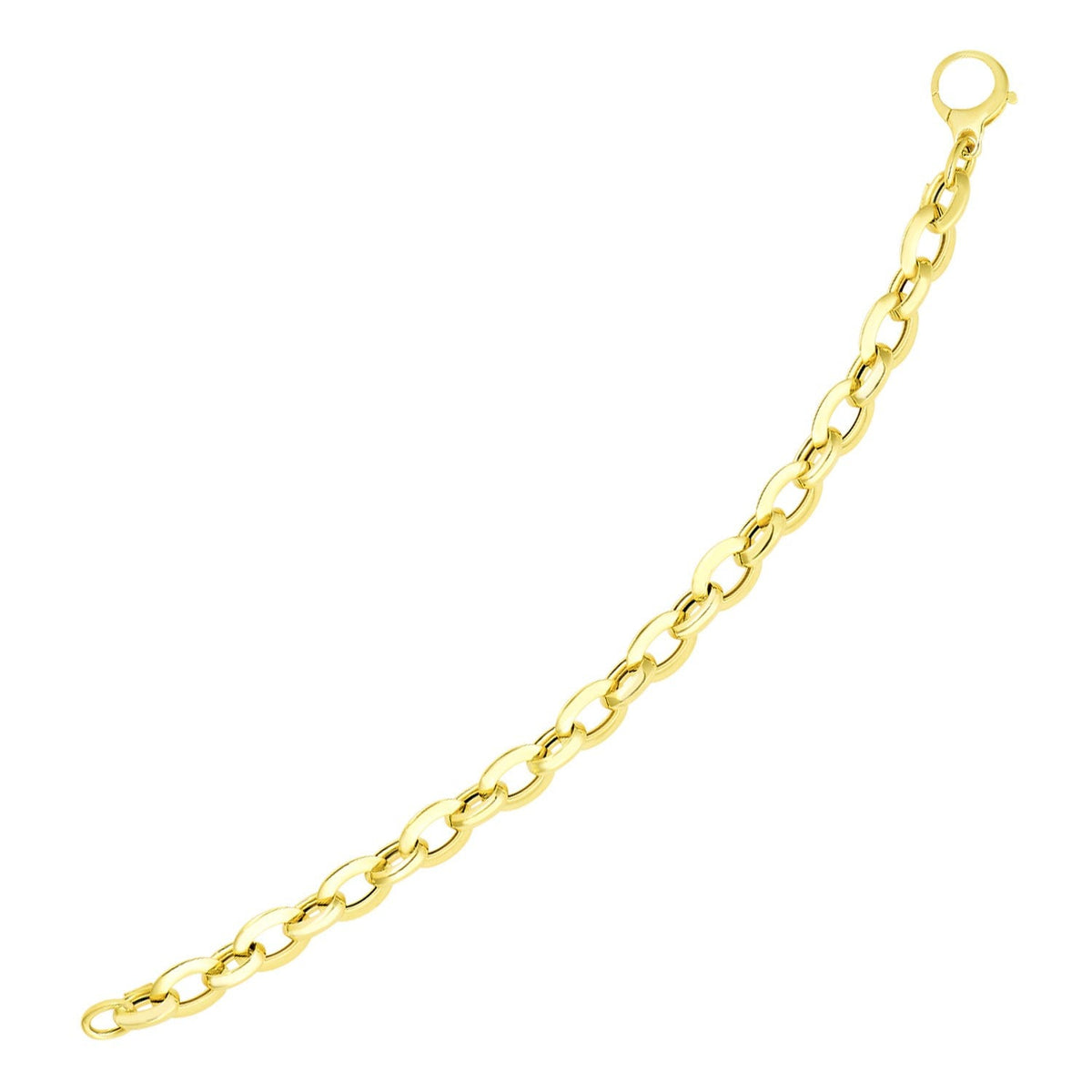 Pulsera de cadena con diseño de eslabones de oro amarillo de 14k