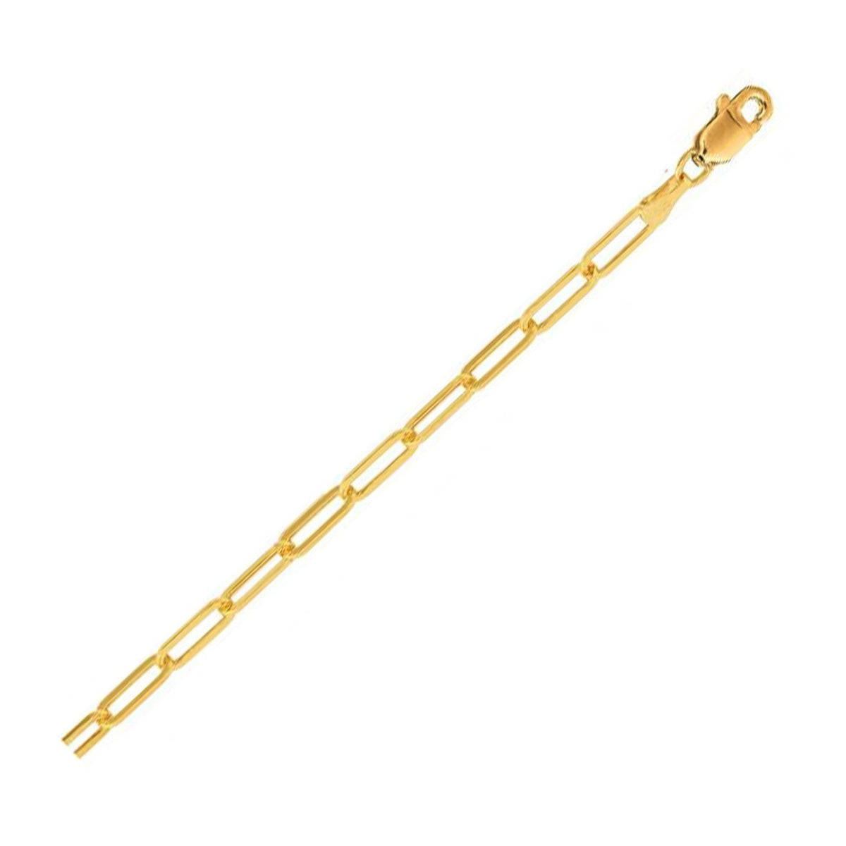 Tobillera de eslabones de oro amarillo de 14 quilates, modelo 'Paperclip Lite' (3.2 mm)
