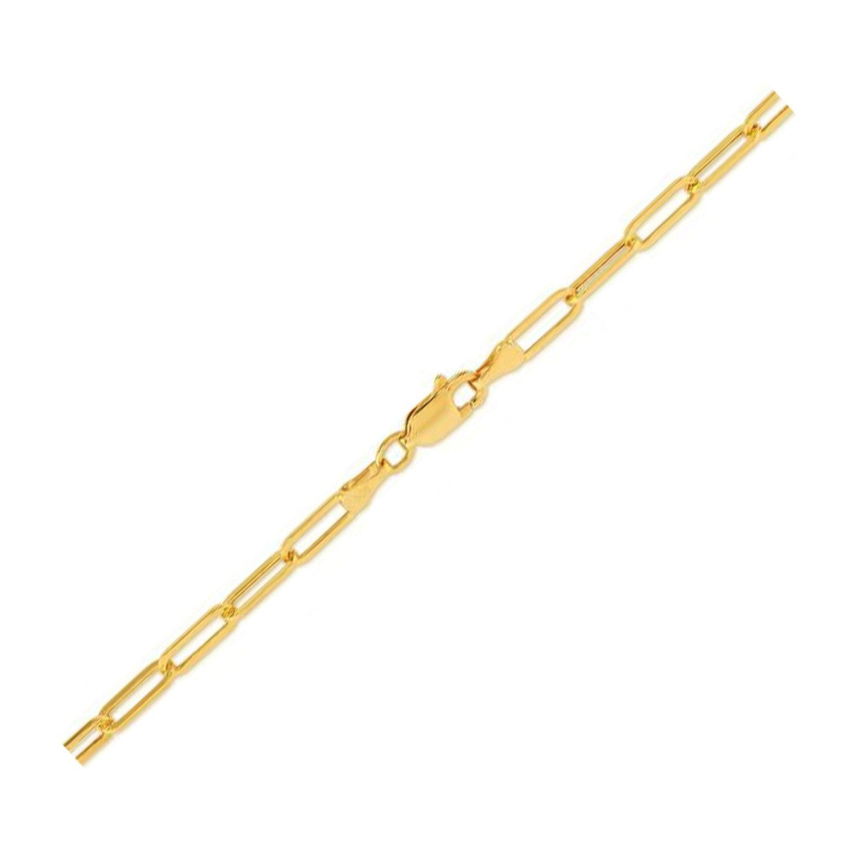 Tobillera de eslabones de oro amarillo de 14 quilates, modelo 'Paperclip Lite' (3.2 mm)
