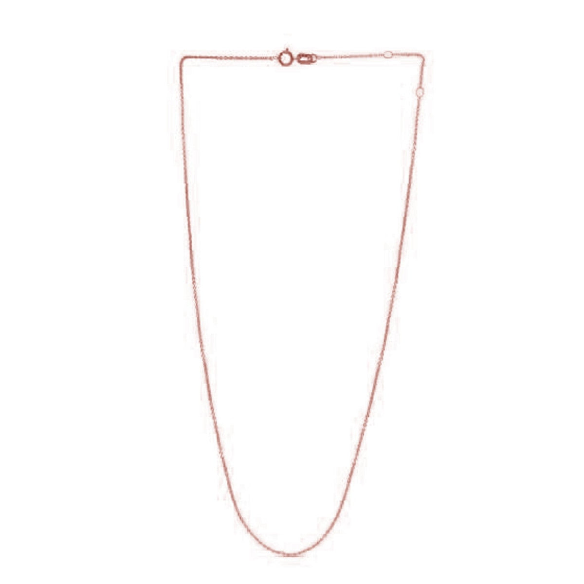 Cadena ajustable de oro rosa de 14k (0.97 mm)