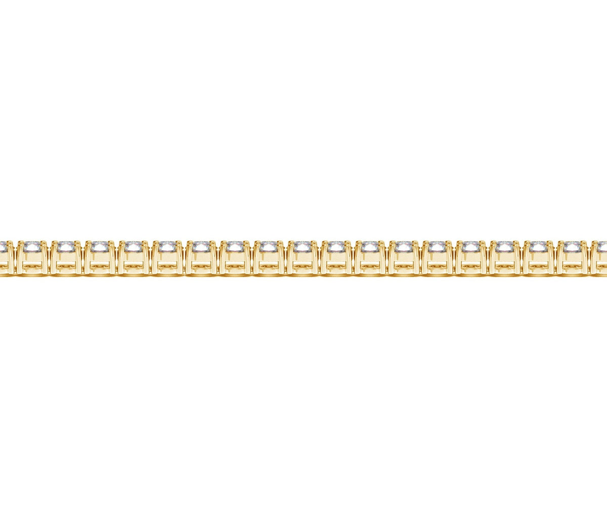 Pulsera de tenis de oro amarillo de 14 quilates con diamantes redondos cultivados en laboratorio (5 quilates en total F/G VS2/SI1)