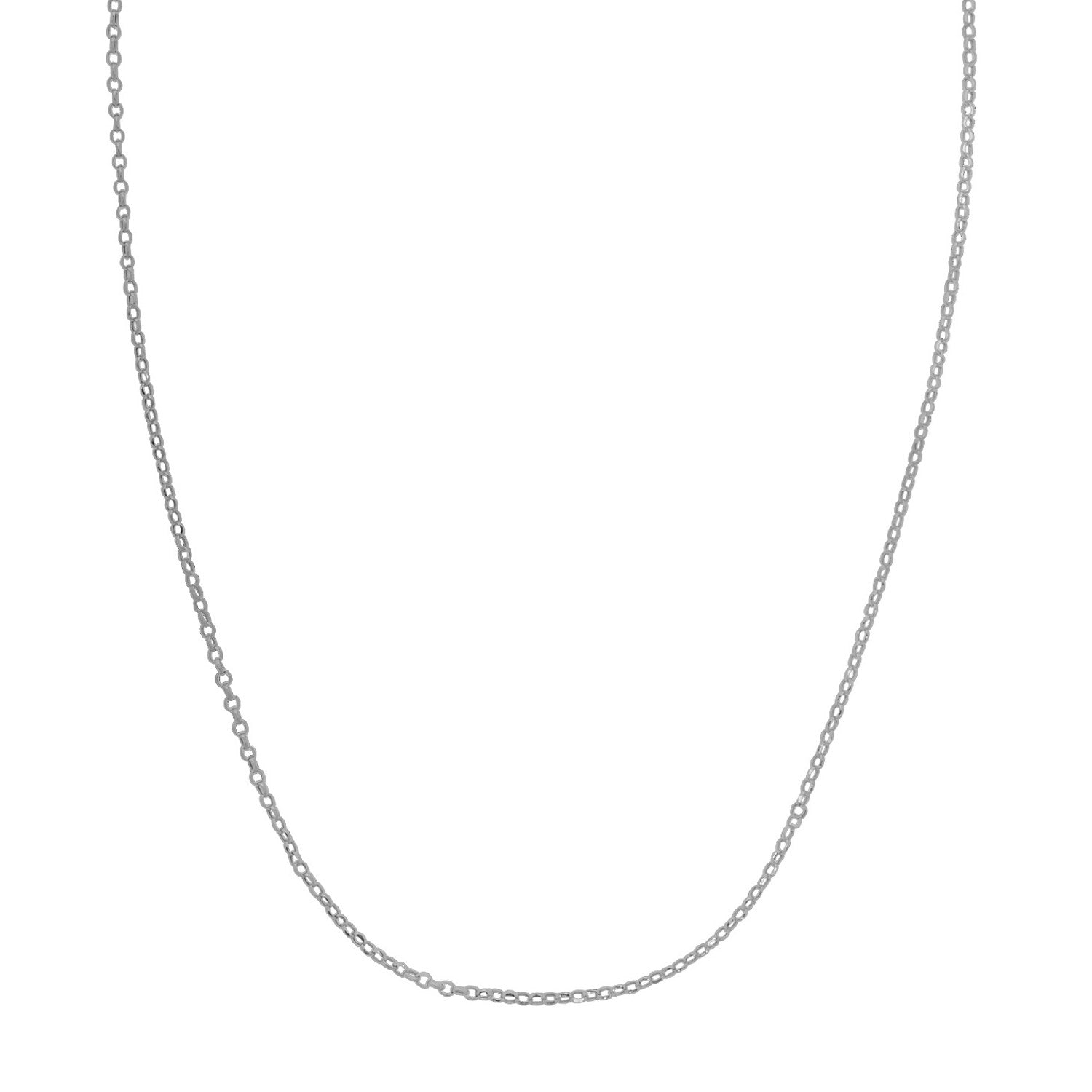 Cadena de cable doble extensible en oro blanco de 14k (1.40 mm)